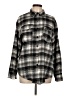 Grace & Emma 100% Polyester Plaid Gray Long Sleeve Blouse Size L - photo 1