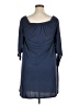 Bobeau Solid Blue Casual Dress Size XL - photo 2