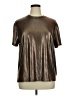 Edgely Metallic Brown Silver Short Sleeve T-Shirt Size 0X - photo 1