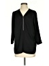 DKNY 100% Polyester Black 3/4 Sleeve Blouse Size S - photo 1