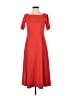 Tibi Solid Red Casual Dress Size 4 - photo 1