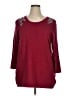 Chico's Burgundy Pullover Sweater Size XL (3) - photo 1