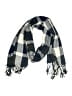 Plush Plaid Gray Blue Scarf One size - photo 1