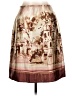 Pierre Cardin 100% Polyester Print Brown Casual Skirt Size 10 (petite) - photo 2