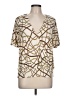MICHAEL Michael Kors Brown Short Sleeve Blouse Size L - photo 1