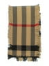 Burberry 100% Wool Checkered-gingham Plaid Brown Tan Scarf One size - photo 2