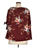 Rose Gal 100% Polyester Burgundy 3/4 Sleeve Blouse Size 16 - photo 2
