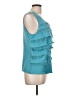 Christopher & Banks 100% Polyester Teal Sleeveless Blouse Size L - photo 4