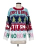 33 Degrees Print White Pullover Sweater Size XS - photo 1