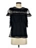 Current Air Black Short Sleeve Blouse Size S - photo 1