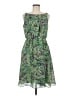 Jessica Howard 100% Polyester Paisley Green Cocktail Dress Size 6 - photo 1