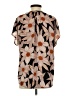 CAbi 100% Polyester Floral Brown Short Sleeve Blouse Size S - photo 2