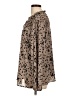 Dokotoo 100% Polyester Animal Print Tan Long Sleeve Blouse Size L - photo 5
