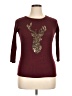 Moa Moa 100% Spandex Burgundy 3/4 Sleeve Top Size XL - photo 1
