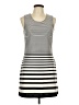 Moon Stripes Gray White Casual Dress Size 11 - photo 1