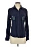 Alya Blue Long Sleeve Button-Down Shirt Size S - photo 1