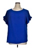 Shein Curve 100% Polyester Blue Short Sleeve Blouse Size 14 Plus (1) - photo 1