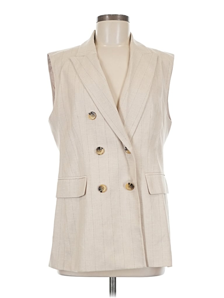 Pre-owned Ann Taylor Vest In White