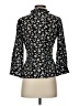Unique Vintage 100% Polyester Floral Black 3/4 Sleeve Blouse Size XS - photo 2