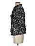 Unique Vintage 100% Polyester Floral Black 3/4 Sleeve Blouse Size XS - photo 5