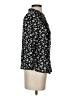Unique Vintage 100% Polyester Floral Black 3/4 Sleeve Blouse Size XS - photo 4