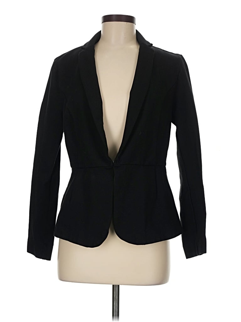Pre-owned Quince Blazer Jacket In Black