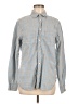 Gap 100% Cotton Checkered-gingham Blue Long Sleeve Button-Down Shirt Size M - photo 1