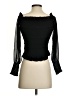 Express 100% Polyester Black 3/4 Sleeve Blouse Size XS - photo 2