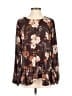 Maurices 100% Polyester Brown Long Sleeve Blouse Size 20 (estimated) - photo 1