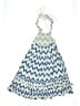 Unbranded 100% Cotton Chevron-herringbone Blue Dress Size 120 cm / US 6X - photo 2