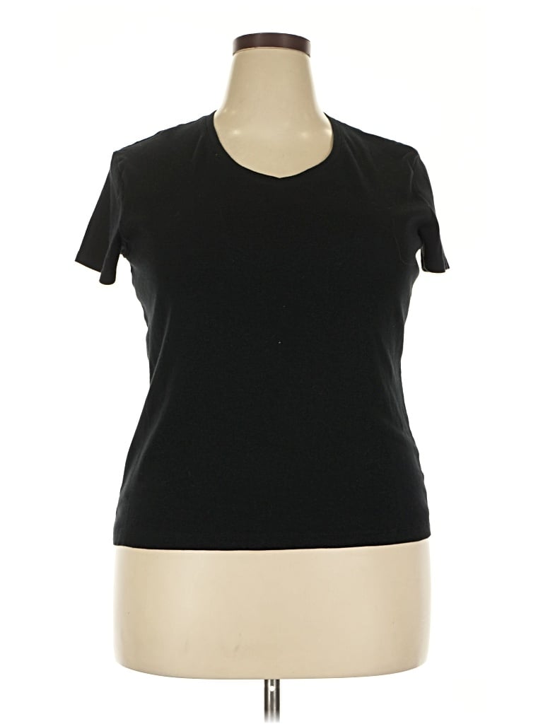 Pre-owned Croft & Barrow Short Sleeve T-shirt In Black