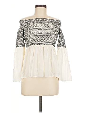 Ecru Long Sleeve Blouse (view 1)
