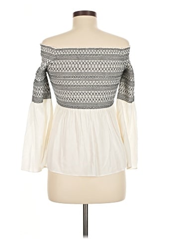 Ecru Long Sleeve Blouse (view 2)