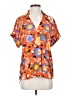 CAbi 100% Polyester Orange Short Sleeve Blouse Size XS - photo 1