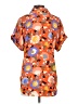 CAbi 100% Polyester Orange Short Sleeve Blouse Size XS - photo 2