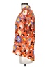 CAbi 100% Polyester Orange Short Sleeve Blouse Size XS - photo 5