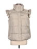 Crown & Ivy 100% Polyester Gray Tan Vest Size M - photo 1