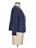 Escada 100% Cotton Blue Cardigan Size XS - photo 4