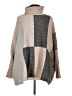 Shein 100% Polyester Color Block Tan Turtleneck Sweater Size L - photo 1