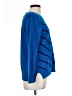 Liz Claiborne 100% Cotton Chevron-herringbone Blue Pullover Sweater Size L (petite) - photo 4