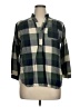Fun2Fun Plaid Green 3/4 Sleeve Button-Down Shirt Size 1X - photo 1