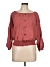 Timing Burgundy 3/4 Sleeve Blouse Size L - photo 1