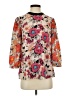 Tinley Road 100% Polyester Floral Orange 3/4 Sleeve Blouse Size XS - photo 1