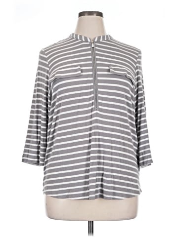 Calvin Klein 3/4 Sleeve Button-Down Shirt (view 1)