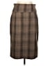 Ninety Plaid Brown Tan Formal Skirt Size 12 - photo 1