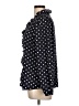 Shein Polka Dots Black Blue Long Sleeve Blouse Size L - photo 5