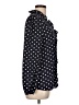 Shein Polka Dots Black Blue Long Sleeve Blouse Size L - photo 4