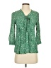 Boden 100% Viscose Green 3/4 Sleeve Blouse Size 4 - photo 1