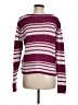 St. John's Bay Stripes Burgundy Pullover Sweater Size M - photo 2