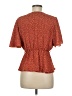 Shein 100% Polyester Orange Short Sleeve Blouse Size 6 - photo 2